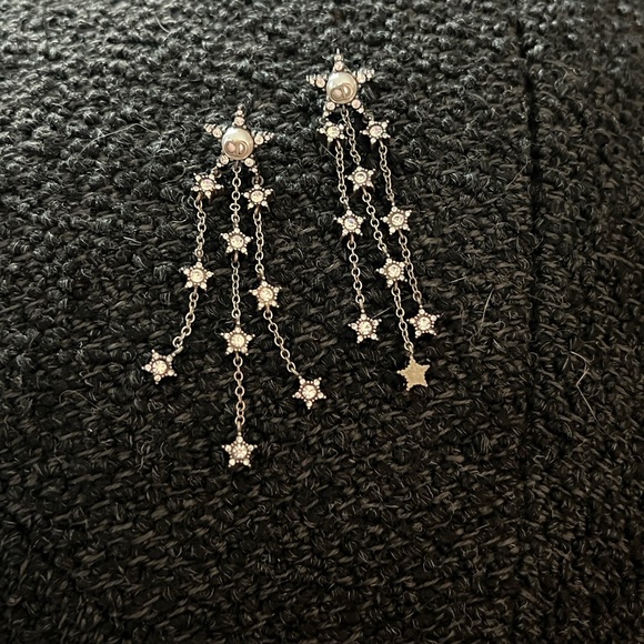 Dior Silver Star Chain Earrings - Picture 4 of 11
